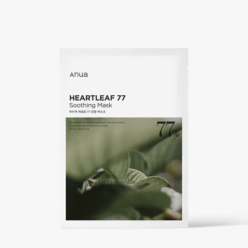 Anua HEARTLEAF 77% SOOTHING SHEET MASK 25ml X 10ea - Chikolab