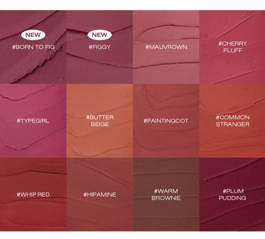 3CE Hazy Lip Clay 4g (12 Colors) - Chikolab