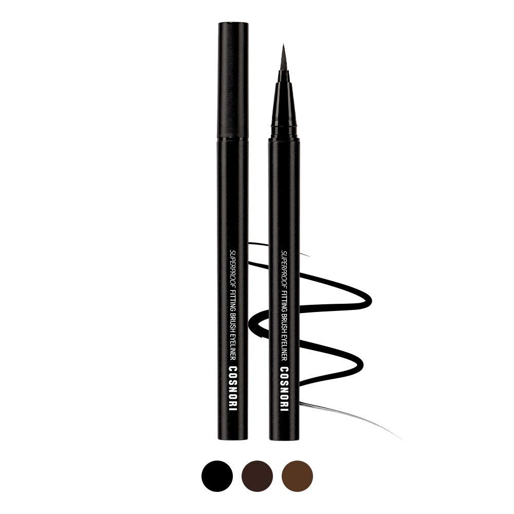 COSNORI Super Proof Fitting Brush Eyeliner 0.6g (3 Colors) - Chikolab