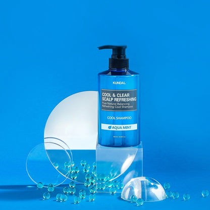 KUNDAL COOL&CLEAR SCALP REFRESHING Pure Natural Balancing Refreshing Cool Shampoo 500ml #AQUA MINT - Chikolab