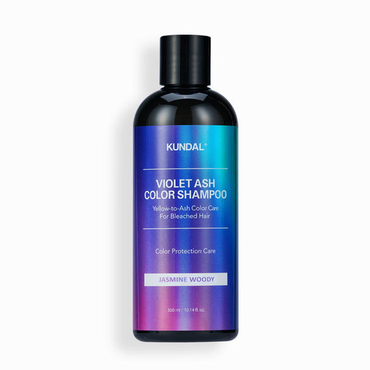 KUNDAL VIOLET ASH COLOR SHAMPOO Yellow-to-Ash Color Care For Bleached Hair 300ml #JASMINE WOODY - Chikolab