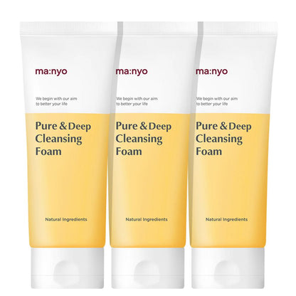 MANYO FACTORY Pure & Deep Cleansing Foam 100ml X 3ea - Chikolab