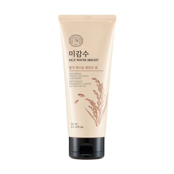 THE FACE SHOP Rice Water Bright Rice Bran Foaming Cleanser 150ml - Chikolab