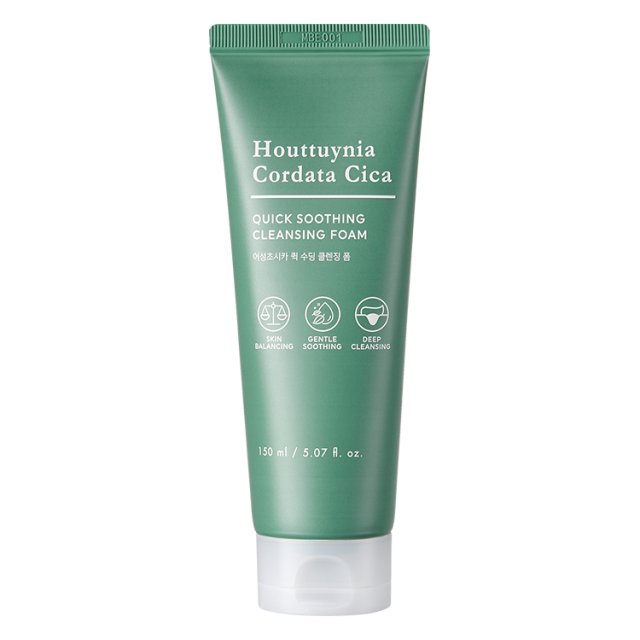 TONYMOLY Houttuynia Cordata Cica Quick Soothing Cleansing Foam 150ml - Chikolab