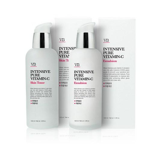 VIBAS Intensive Pure Vitamin C Skin Toner 130ml + Emulsion Set 130ml - Chikolab