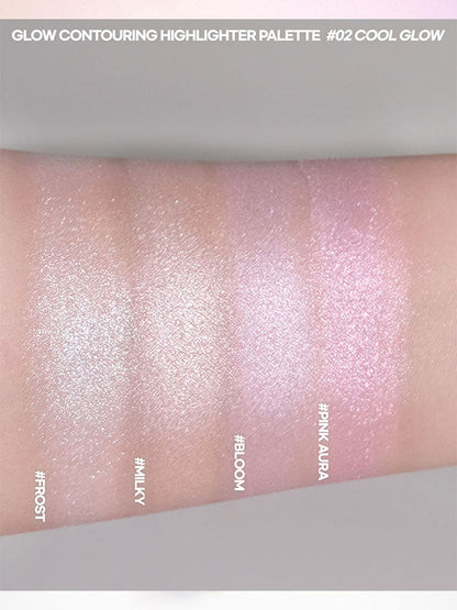 WAKEMAKE Glow Contouring Highlighter Palette 7.8g - Chikolab