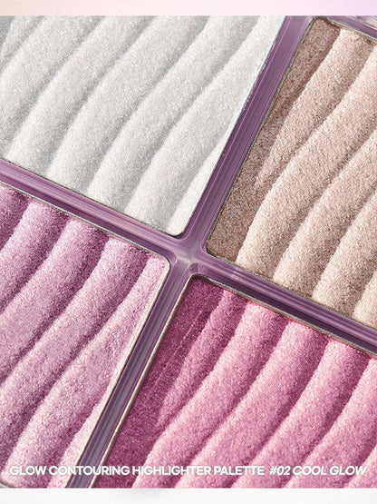 WAKEMAKE Glow Contouring Highlighter Palette 7.8g - Chikolab