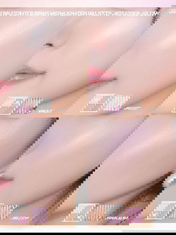 WAKEMAKE Glow Contouring Highlighter Palette 7.8g - Chikolab