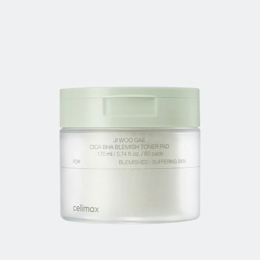 celimax JI WOO GAE Cica BHA Blemish Toner Pad 60Pads - Chikolab