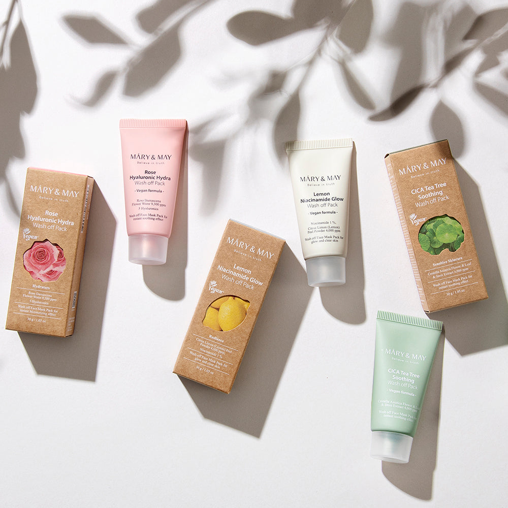 [MARY & MAY] Vegan Wash Off Mask Mini Gift Set (30g x 5) - Chikolab