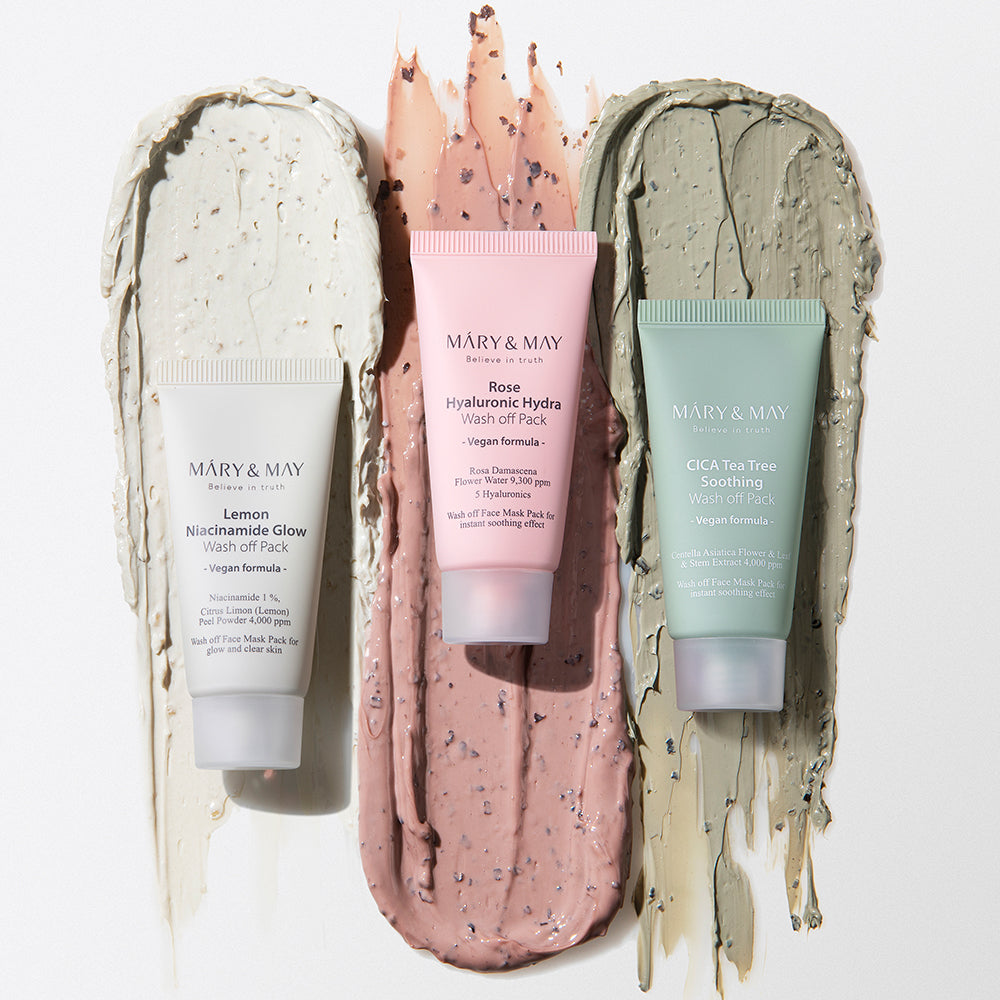 [MARY & MAY] Vegan Wash Off Mask Mini Gift Set (30g x 5) - Chikolab