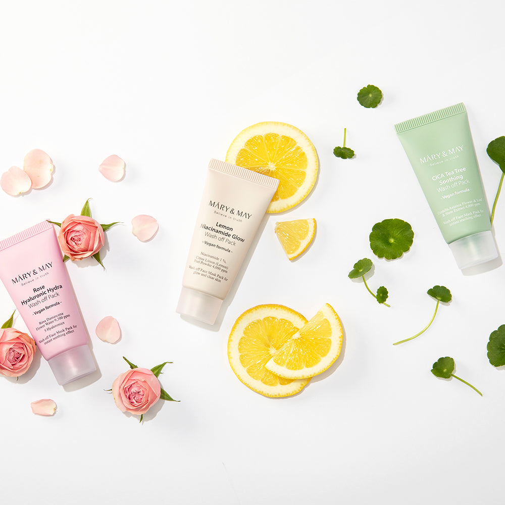 [MARY & MAY] Vegan Wash Off Mask Mini Gift Set (30g x 5) - Chikolab