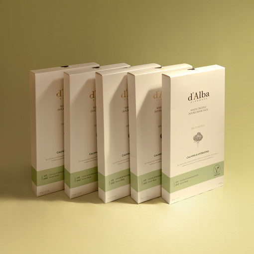 d'Alba White Truffle Double Mask Pack [Calming/Hydrating] 34.5g X 20ea - Chikolab